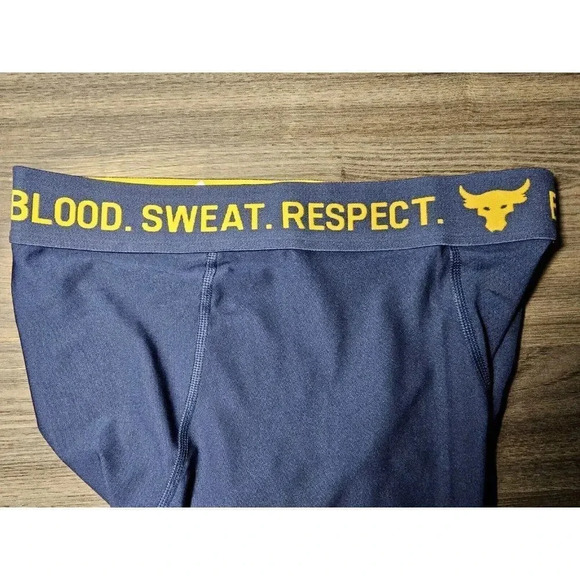 Under Armour Project Rock Heat Gear Compression Shorts Navy Size Medium - New - Picture 5 of 10